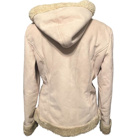 Vintage Mudd Faux Suede Beige Coat Size Large - Picture 2 of 10